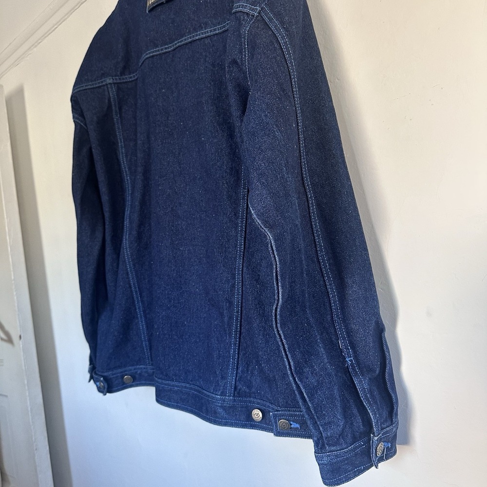Vintage Y2K 'Culture Jeans' Mens Denim Jacket Hip-Hop Street Wear Work Wear Lg - Picture 10 of 13